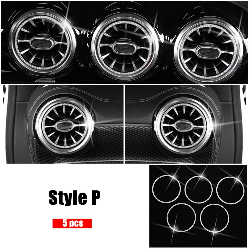 For Mercedes Benz B Class W247 B180 B200 B220 B250 Interior Central Console Decoration Refit Crystal Diamond Ring Trim