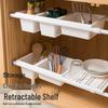 Japanese Telescopic Punch-Free Storage Rack & Basket for Kitchen, Cabinet, Sink, and Wardrobe