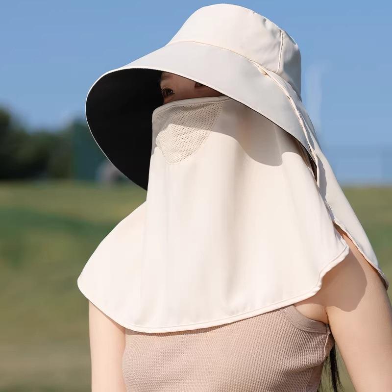 Shawl sun protection hat with face covering sun hat women's shade shawl hat women's no shade plus outdoor spring and summer hat
