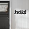 1шт. Металлическая вешалка для писем Hello Letter - с 9 крючками, прочная для ключей, чашек, полотенец и пальто, настенный держатель
