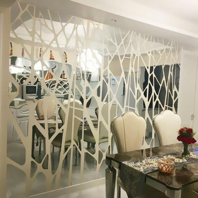 DIY 3D зеркальные настенные наклейки геометрические акриловые настенные зеркальные наклейки украшения дома