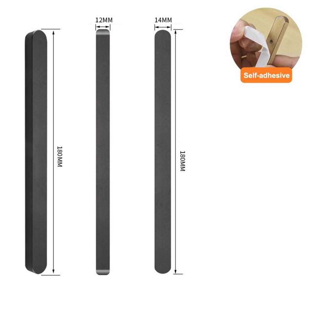 Self-adhesive Stick On Sliding Door Handles Aluminium Alloy 7 Inch Drawer Pulls Punch-free Multifunctional Cabinet Handles