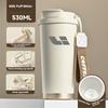 For Li Lixiang L6 L7 L8 L9 I8 Mega Car-mounted Stainless Steel Insulated Cup with Straw Coffee Cup Tea Brewing Cup