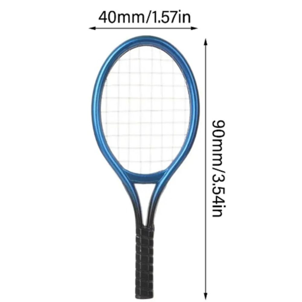 Mini Dollhouse Accessories Tennis Diy Dollhouse Miniature Tennis Model Set Children
