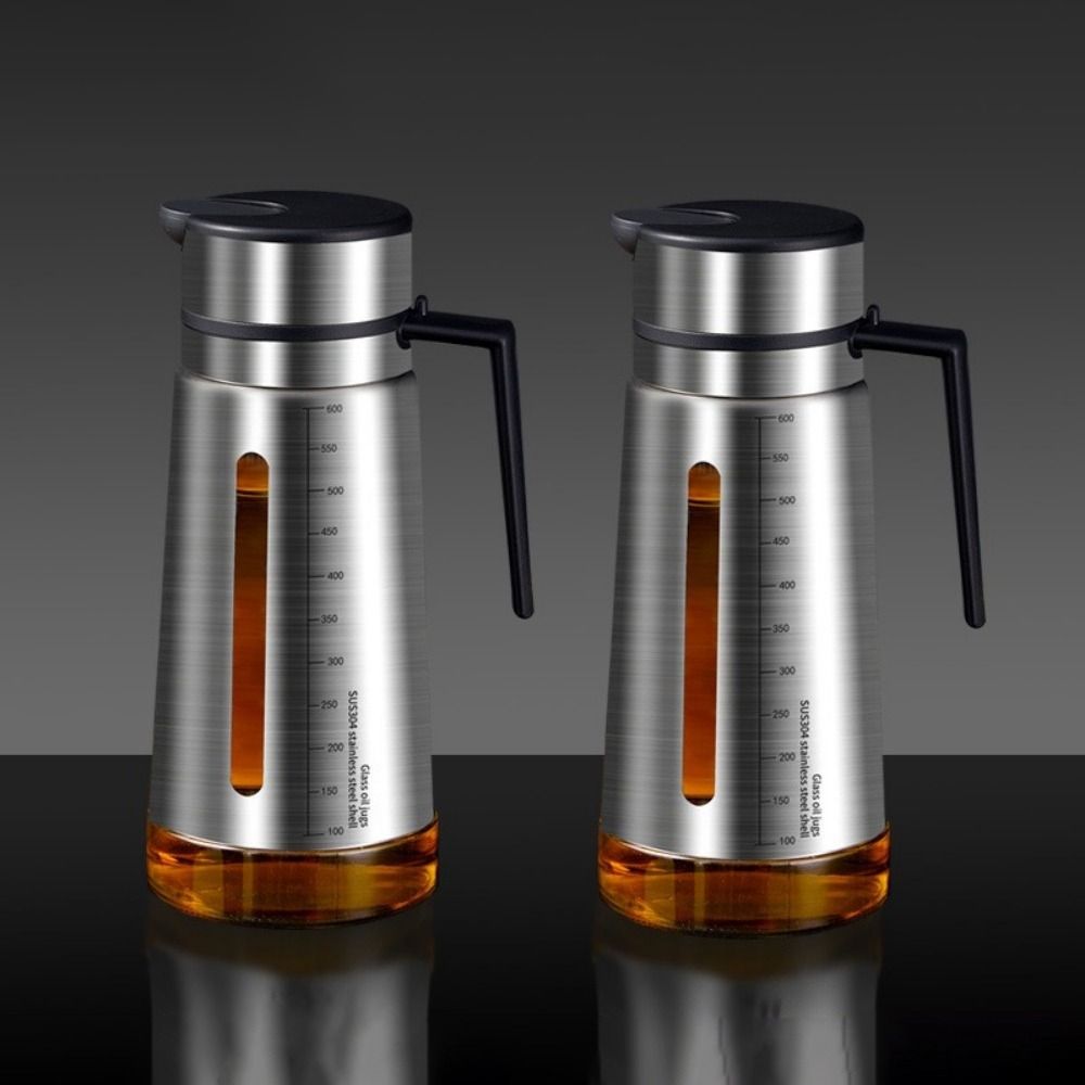 Stainless Steel Gravity Seasoning Bottle Sauce Seasoning Container Kitchen