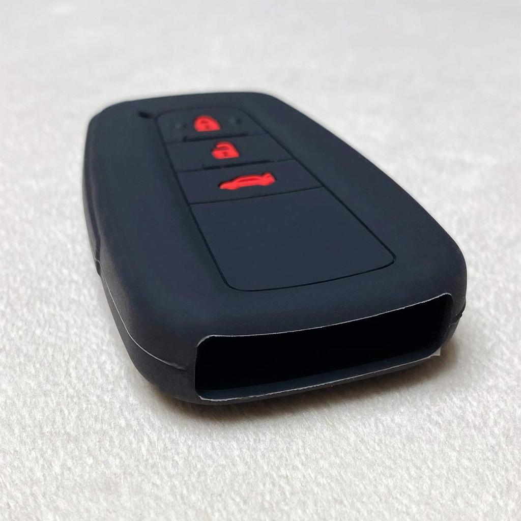 Силиконовый чехол для смарт-ключа IKT для автомобилей Toyota, 3 кнопки, черно-красный, Corolla Cross,