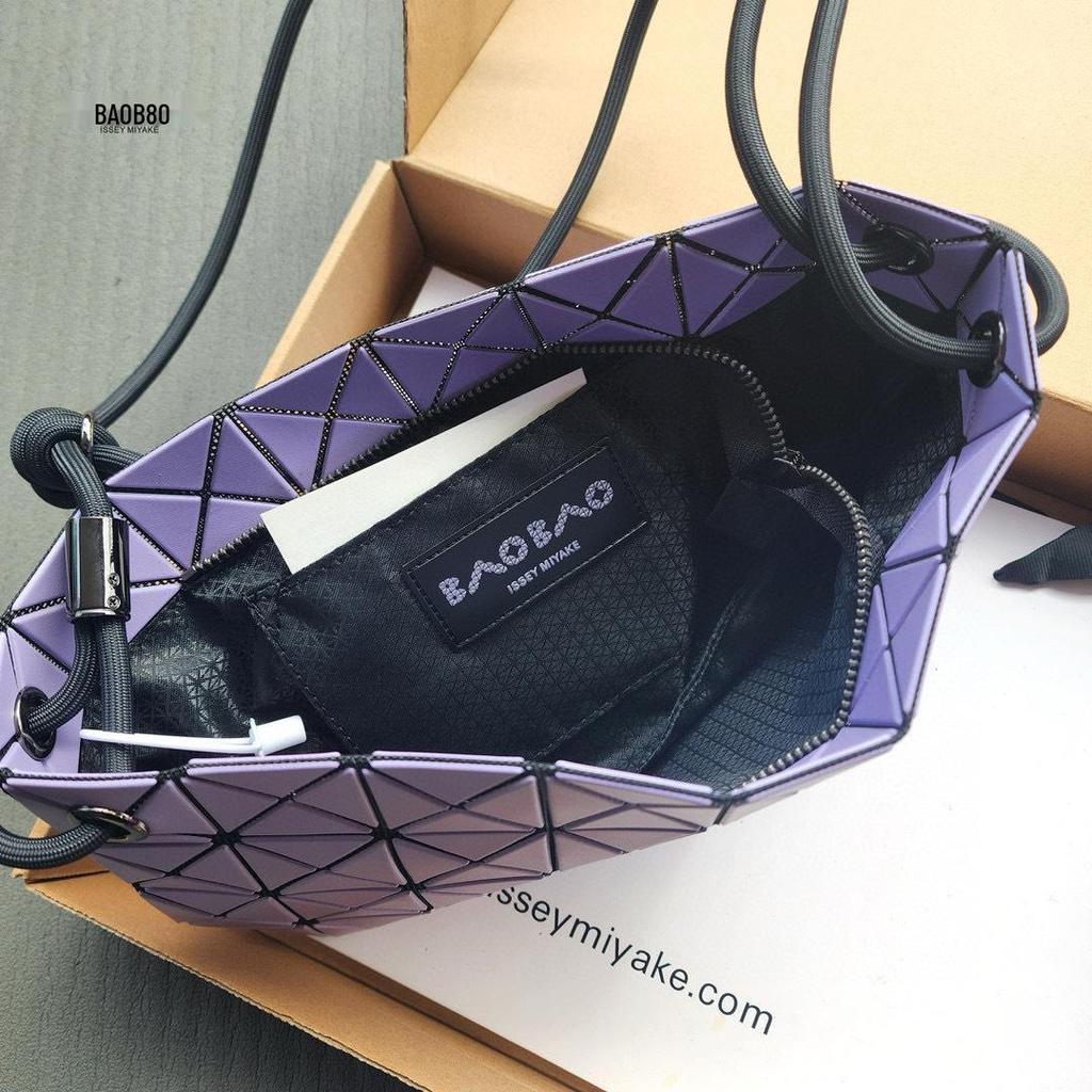 Japan Style Geometric Argyle Tofu Shoulder Crossbody Bag - Women's Fashion Drawstring Bucket Handbag