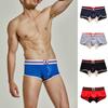 Мужские трусы-боксеры с низкой посадкой, в стиле пэчворк, облегающие трусы-боксеры с U-образной выпуклой застежкой на пуговицах