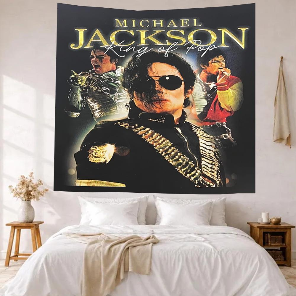 Michael Jackson Poster Wall Decor Tapestry Art For Pet Memorial Birthdaywedding Party Backdrop Family Gift