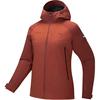City Outdoor Series Color Block Zipper Hooded Comfortable Versatile Water-Resistant Jacket Women Jacket Maple-Orange Rust-Red 162447607-4