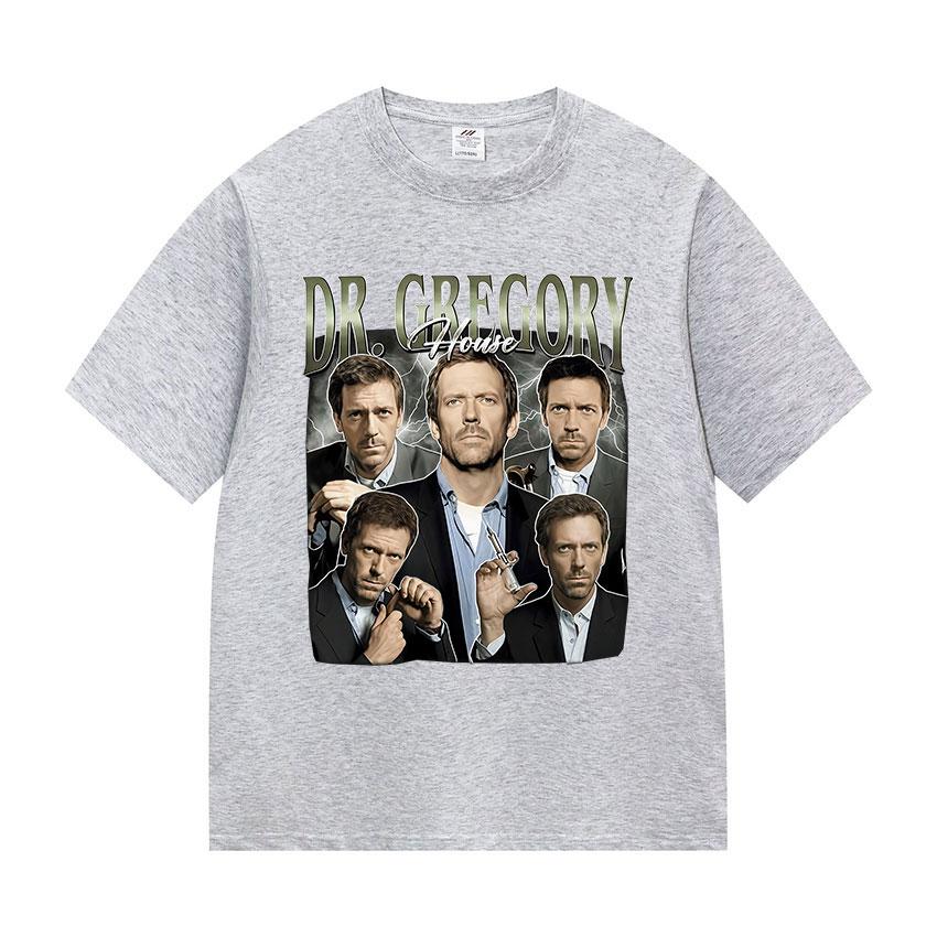 Dr Gregory House Md Vintage Graphic T Shirt Mens Gothic Fashion Short Sleeve Tshirts Man Casual 100 Cotton Tshirt Streetwear