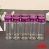 10Pcs 5/7/10/14/18/20/26Ml Tiny Glass Jar Bottles With Aluminium Lid Storage Jar