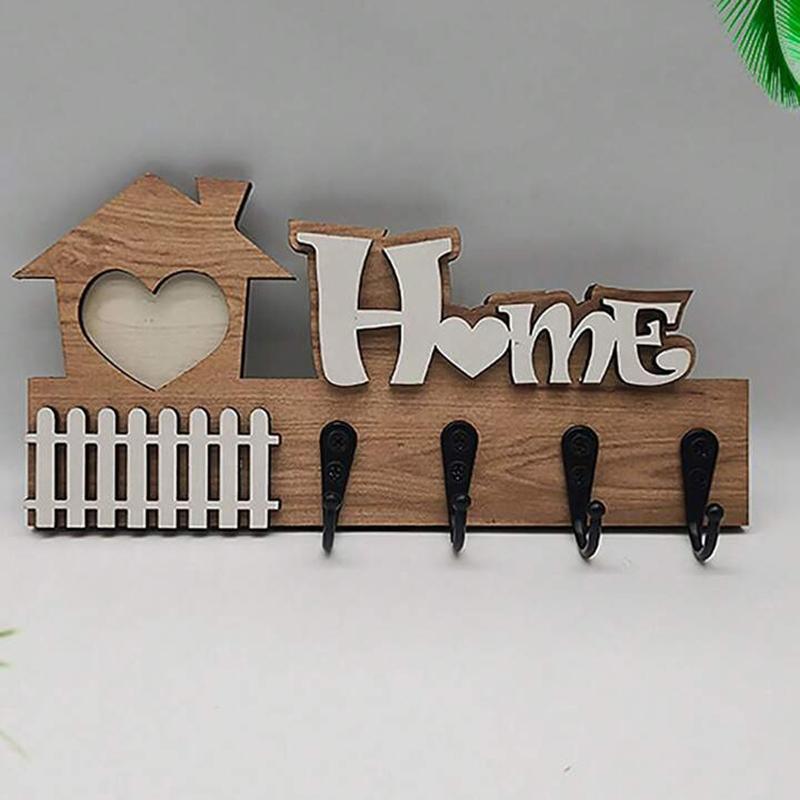 Деревянные настенные крючки Дверные настенные вешалки Украшение для входа Держатель для ключей Деревянные поделки Украшение для дома Деревянный крючок