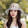 2025 Элегантная цветочная органза в горошек сетка церковная шляпа для женщин складная свадебная вечеринка шляпа летняя пляжная защита от солнца кепка