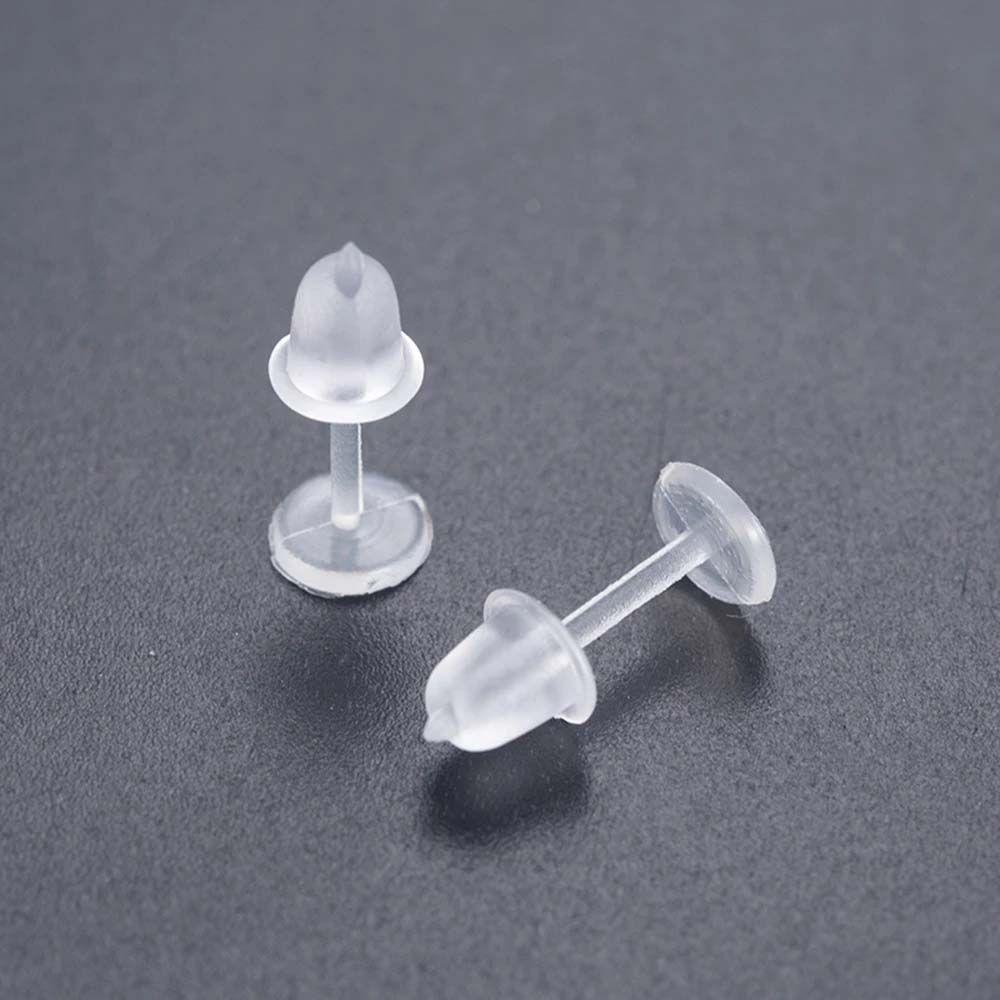 Jewelry Parts Jewelry Making Ear Protect Pure Color Ear Hole Blockage Ear Post Plastic Stud Earring