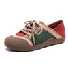 GKTINOO Retro Lightweight Commuting Women's Shoes 2025 Autumn New Genuine Leather Mixed Colors Soft Soled Lace Up Flats