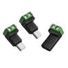 2 шт. Адаптеры Type C 5V3A для быстрого подключения Без пайки Зеленый терминал Подходит для зарядки телефонов, планшетов, игрушек, вентиляторов, ламп
