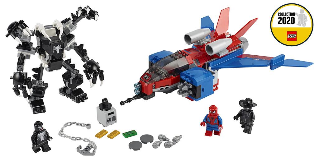 LEGO Super Heroes Spider Jet and Venom Mecha Suit Showdown 76150