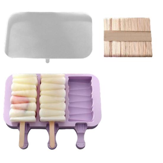 Детские мультяшные формы для мороженого, многоразовые палочки из пищевого силикона, антипригарный дизайн, легко извлекаемая форма для мороженого