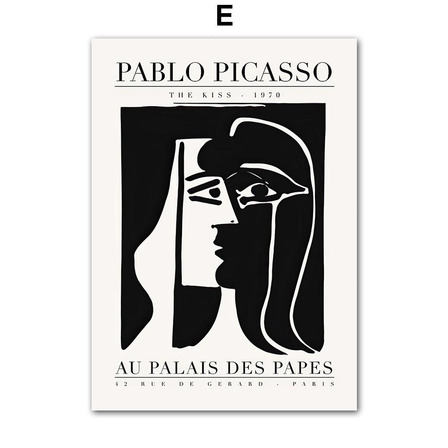 Абстрактная фигура, линия, колбаса, собака, кошка, Пикассо, настенная живопись на холсте, плакаты на скандинавскую тему и принты, настенные панно, декор для гостиной