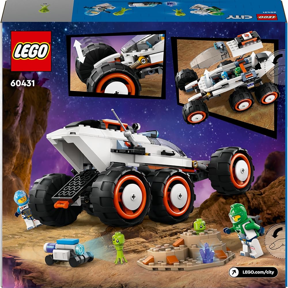 LEGO City Space Exploration Vehicle with Alien Toy Building Blocks for Kids Ages 6-9