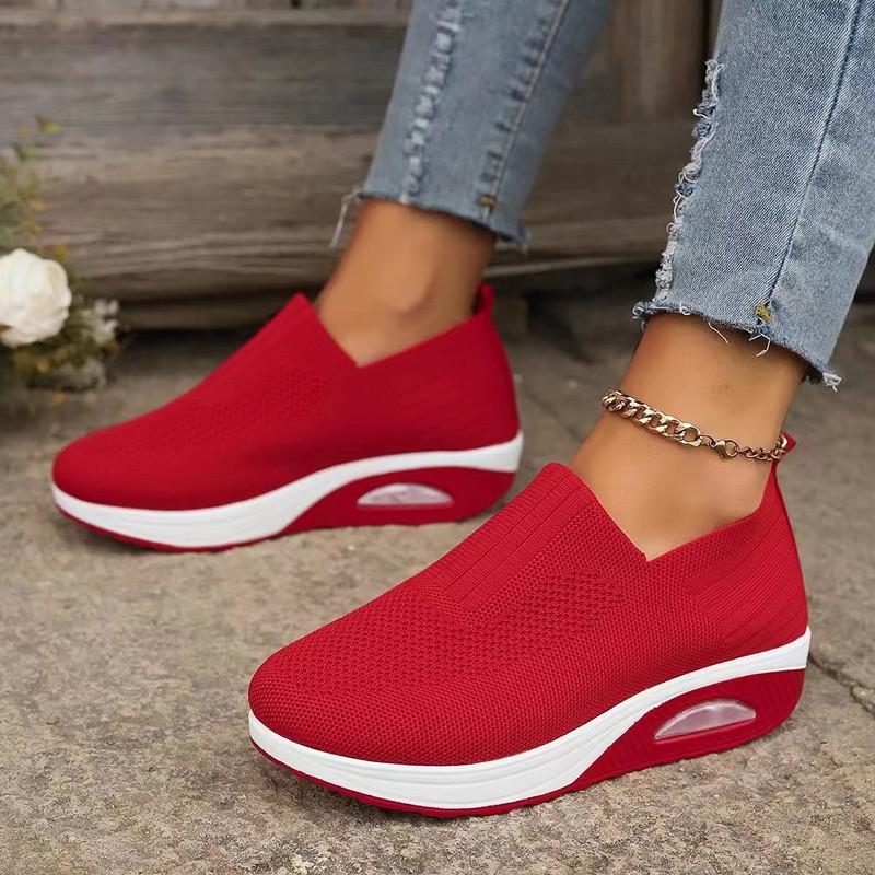 Spring and Summer Footwear Plus Size Comfortable Air-woven Non-slip Soft-soled Air Cushion Sports Women's Shoes