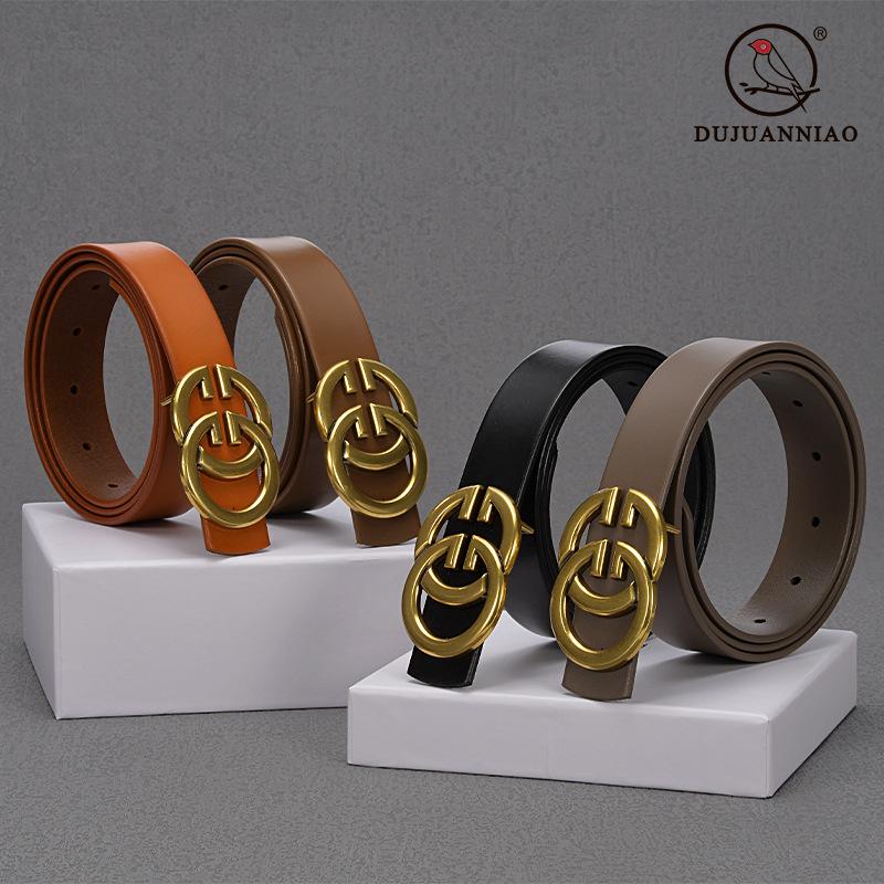 Письмо Ретро Ремень Первый Слой Коровья Кожа Повседневный Чистая Коровья Кожа Ремень Женский Натуральная Кожа Джинсы Женский Ремень