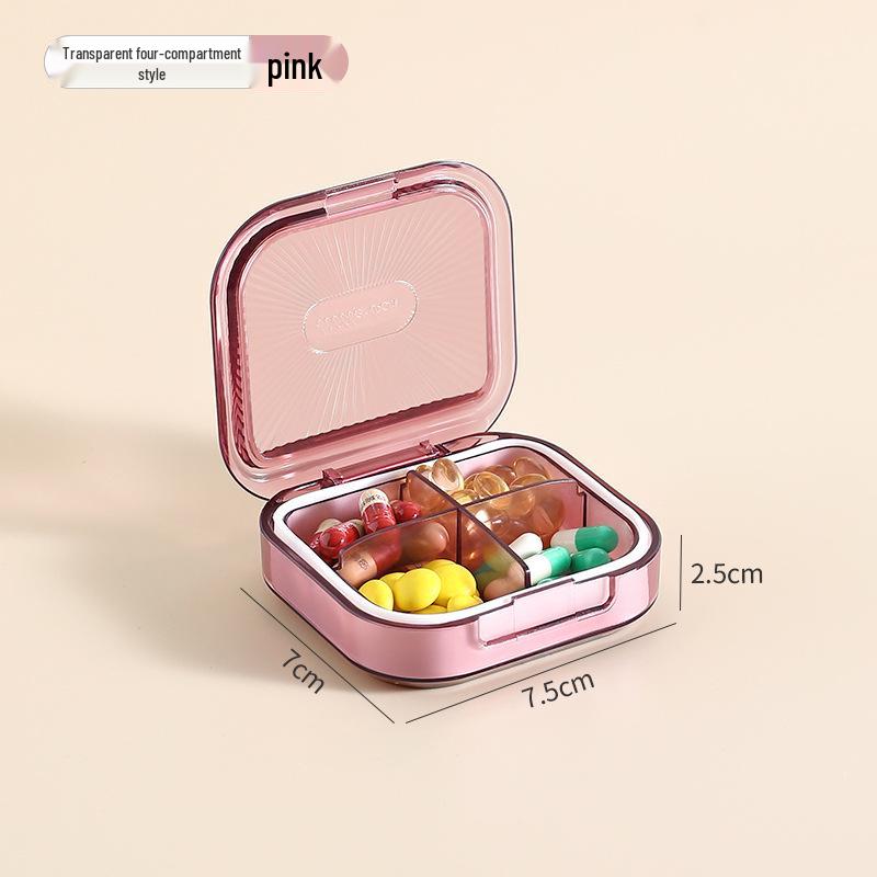 Portable Pill Box - Weekly Medicine Organizer with Large Capacity and 3-Daily Compartments