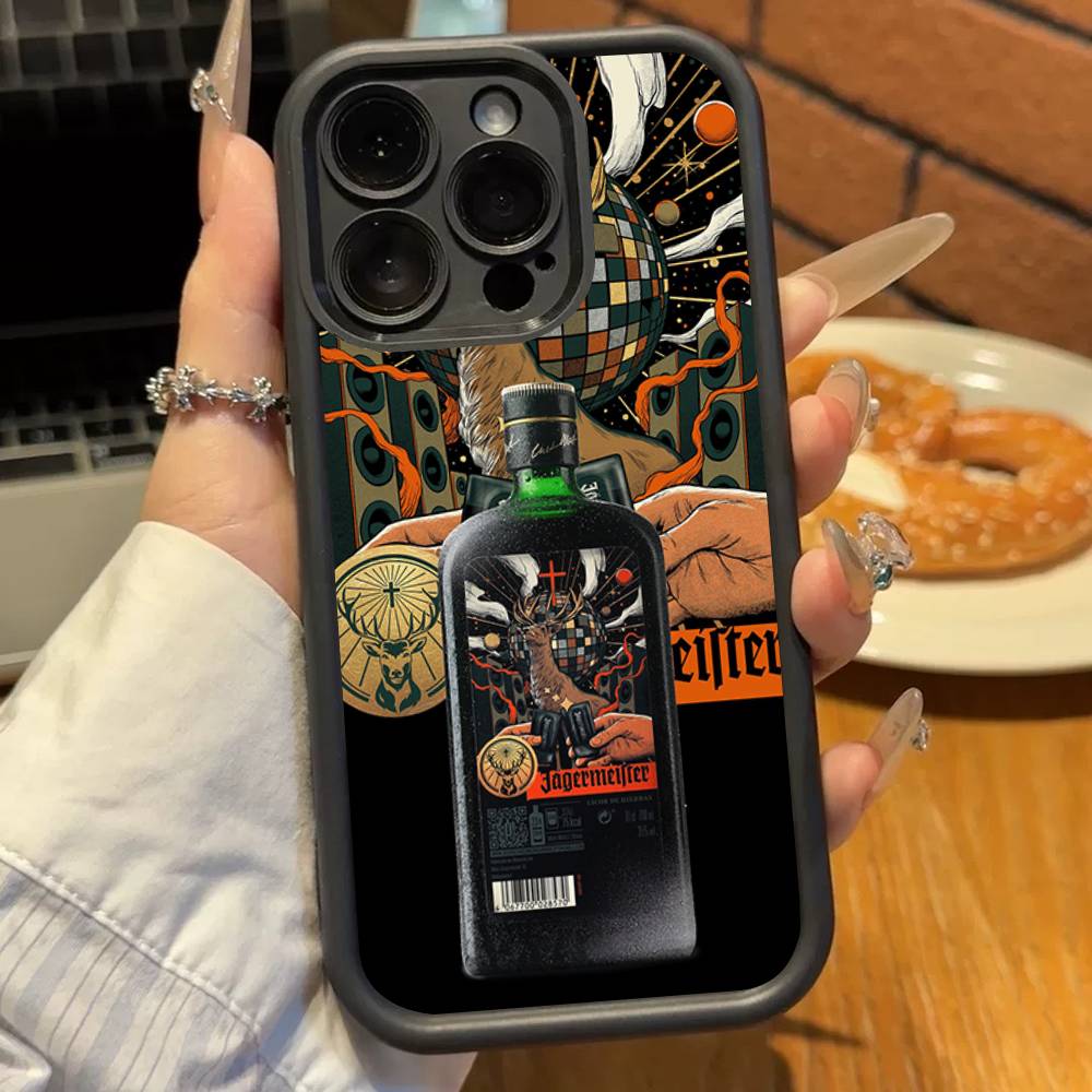 Горячий J-Jagermeisters Для iPhone 17 16 15 14 13 12 11 Pro Max Plus Черный Чехол из ТПУ с Полным Покрытием, Ударопрочный
