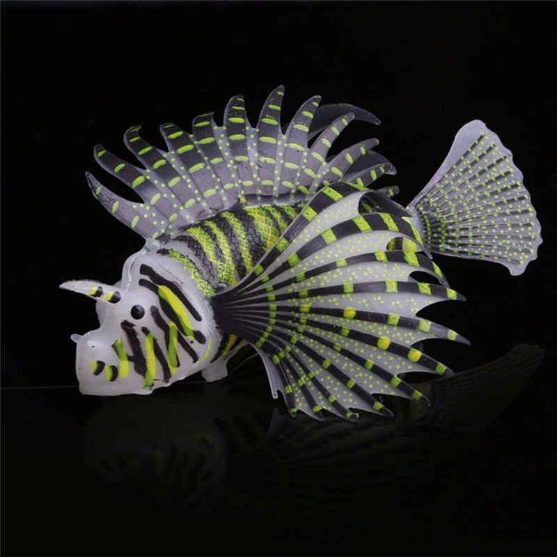 Силиконовая светящаяся рыбка для украшения аквариума