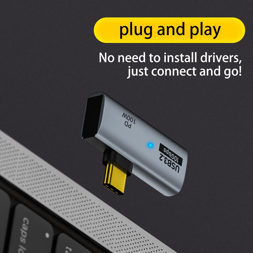 Адаптер 2-в-1 Type C - USB, портативный быстрозарядный мини-OTG-конвертер, конвертер передачи данных 10 Гбит/с для планшета iPhone 15