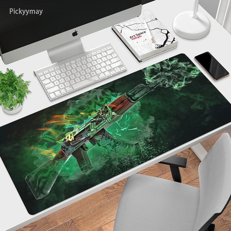 Коврик для мыши CS GO Hd, утолщенный большой коврик для мыши, коврик для мыши с запирающимся краем, резиновый коврик для игровой клавиатуры большого размера, настольные игровые коврики