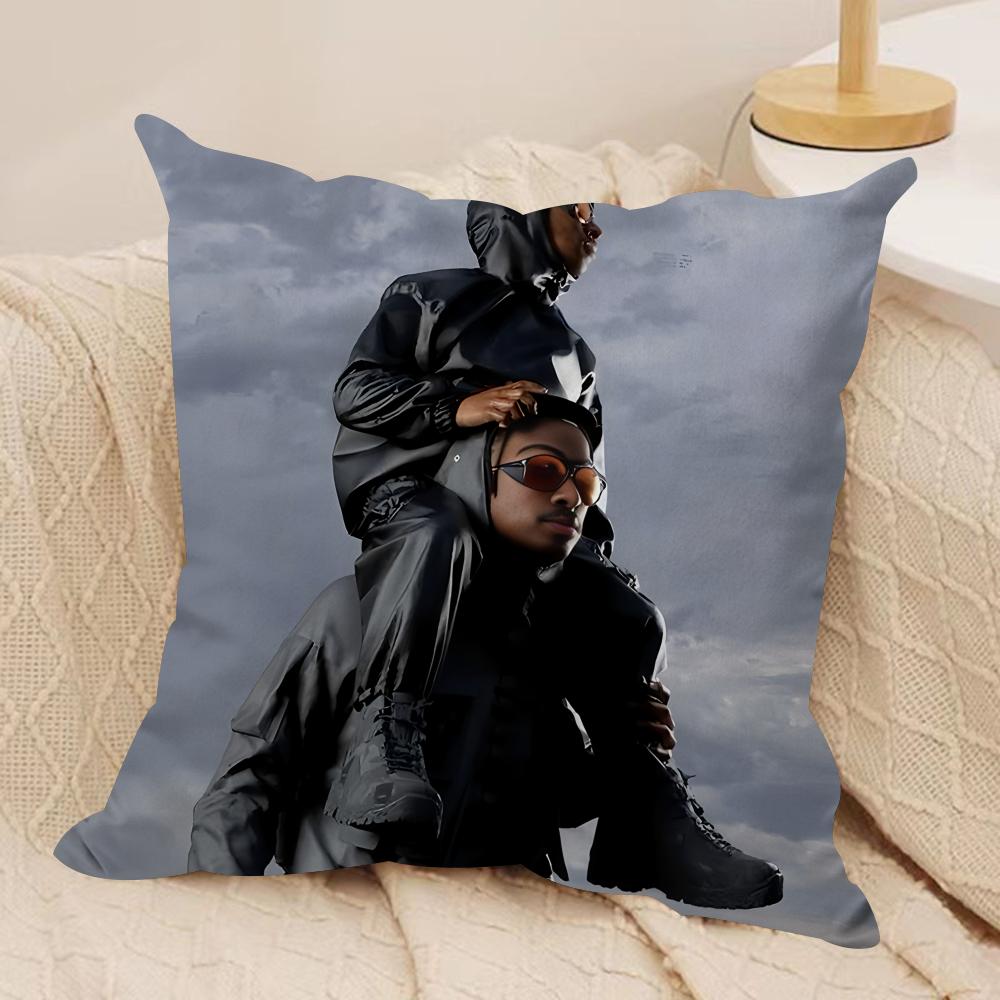 La Ffeves Singer Cool Cushion Cover Silky Short Plush Invisible Zipper Dustproof Sofa Pillow Case For Home Decor