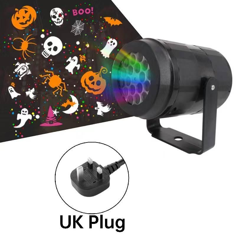 Красочный вращающийся светодиодный праздничный проектор с 16 изображениями снежинок для праздничного декора