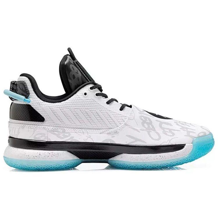 Li Ning WOW 7 Текстиль, Кожа Амортизация Скользкая Устойчивость к истиранию Низкие Баскетбольные кроссовки Мужские Черный Белый ABAN079-5