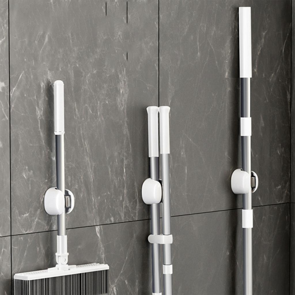 Настенный держатель для швабры, универсальный, выдерживающий высокие нагрузки, прочный клейкий органайзер для метлы, зажим для ванной комнаты