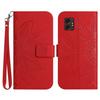 For Samsung Galaxy XCover7 Pro Case Sunflower Imprint Leather Wallet Phone Cover with Wrist Strap