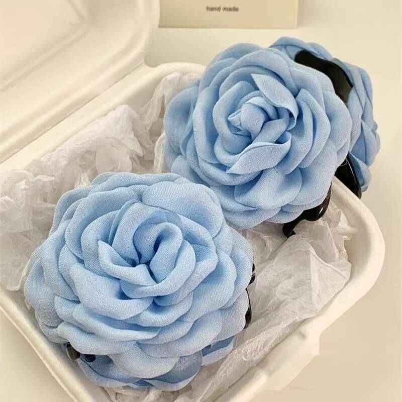 9 см Большие Заколки для волос в виде цветка Французский краб для женщин Аксессуары для волос Корейская заколка-акула для затылка Подарки для девочек