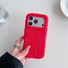 Зимний теплый однотонный пушистый плюшевый чехол для телефона iPhone 17 Air 16 15 14 13 Pro Max Ударопрочный защитный чехол