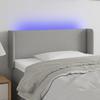 VidaXL LED Headboard Bedroom Furniture Single Bed Accessory Headboard Bed Frame Interior Light Grey 3122938