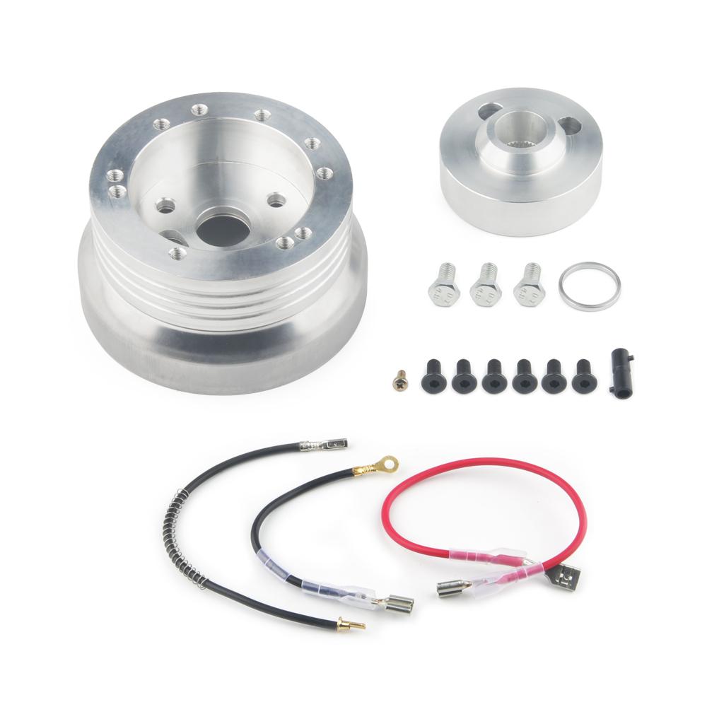 5 & 6 Hole Steering Wheel Polished Hub Adapter For Flaming River For GM For Chevy Stainless steel + aluminum