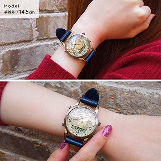 Часы японского производства Кварцевые цифровые Стимпанк размер окружности Ana-Digi (L (запястье 15~20см), зеленый)