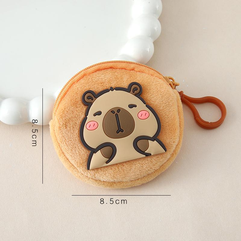 Cute Cartoon Plush Coin Purse Mini Soft Cute Guinea Pig Coin Storage Bag Student Portable Headphone Bag
