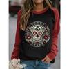 Осенние женские рождественские пуловеры зимние тонкие повседневные топы винтажная хеллоуинская тема 3D принтованная толстовка женская уличная спортивная толстовка с длинным рукавом