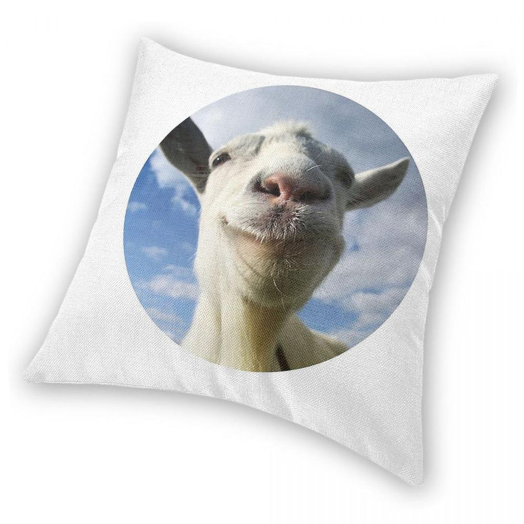 Игровой квадратный наволочка Goat Simulator Полиэстер Лен Бархатный узор Молния Декоративная наволочка Чехол для подушки на диван 18"