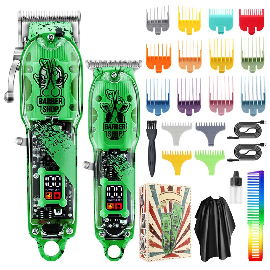 Electric Hair Clippers Cordless Hair Trimmer Men " S Haircut Kit with 16 Guide Combs Hair Trimming