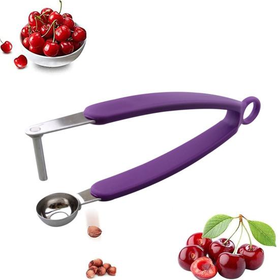 Cherry Corer Cherry Pitter Tool Stainless Steel Olive Pitter Heavy-Duty Fruit Pit Remover Multi-Purpose Kitchen Accessory
