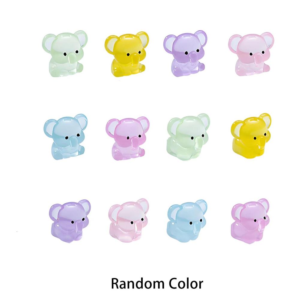 10/20Pcsmini Resin Cute Glowing Elephants Animals Home Decor For Diy Fairy Garden Micro Landscape