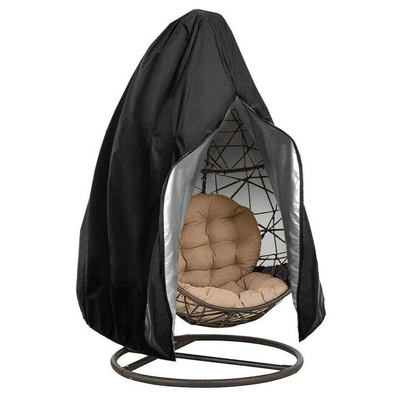 Hanging Chair Cover With Zipper Anti UV Sun Protector Outdoor Garden Swing Chair Waterproof Rattan Seat Furniture Cover