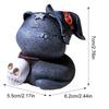 Resin Cat Figurines Hand-painted Magician Cat Statue for Halloween Decor Collectible Cat Figurine Sculpture for Home Table Shelf